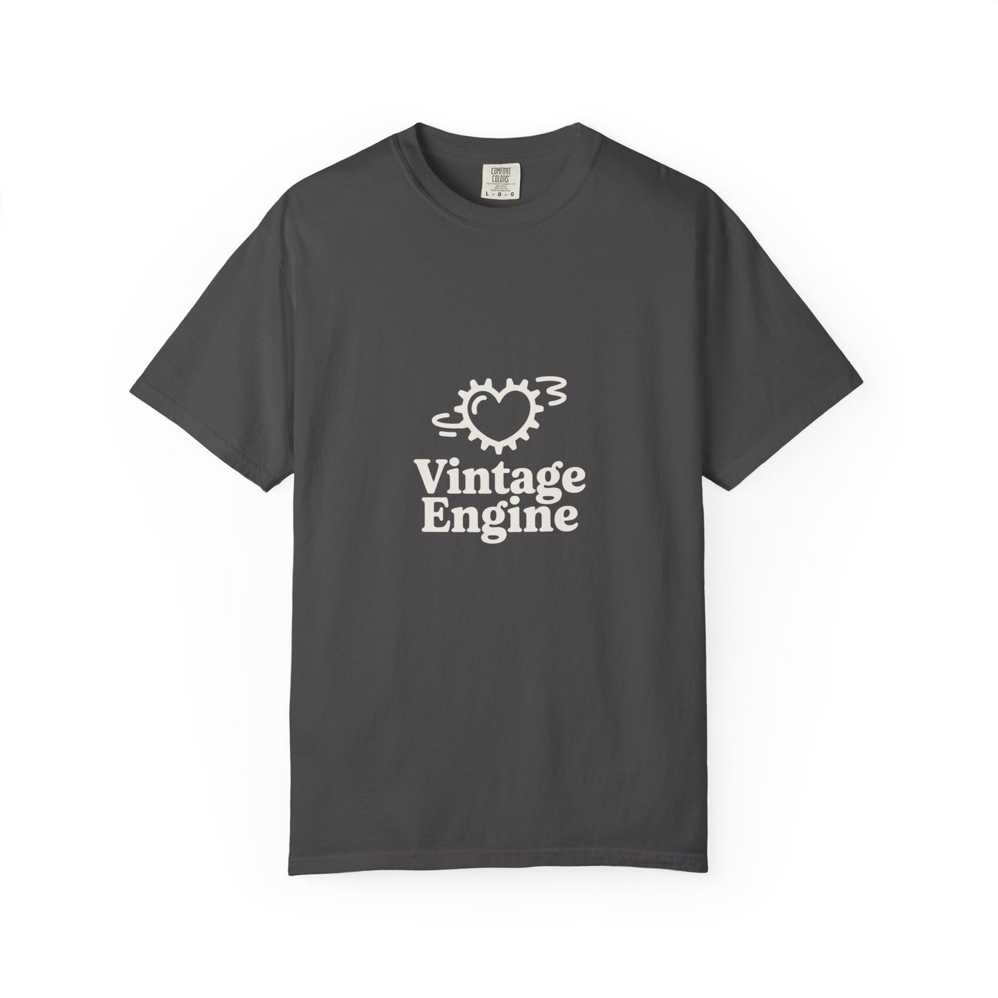 Vintage Engine Heart Logo Graphic T-Shirt