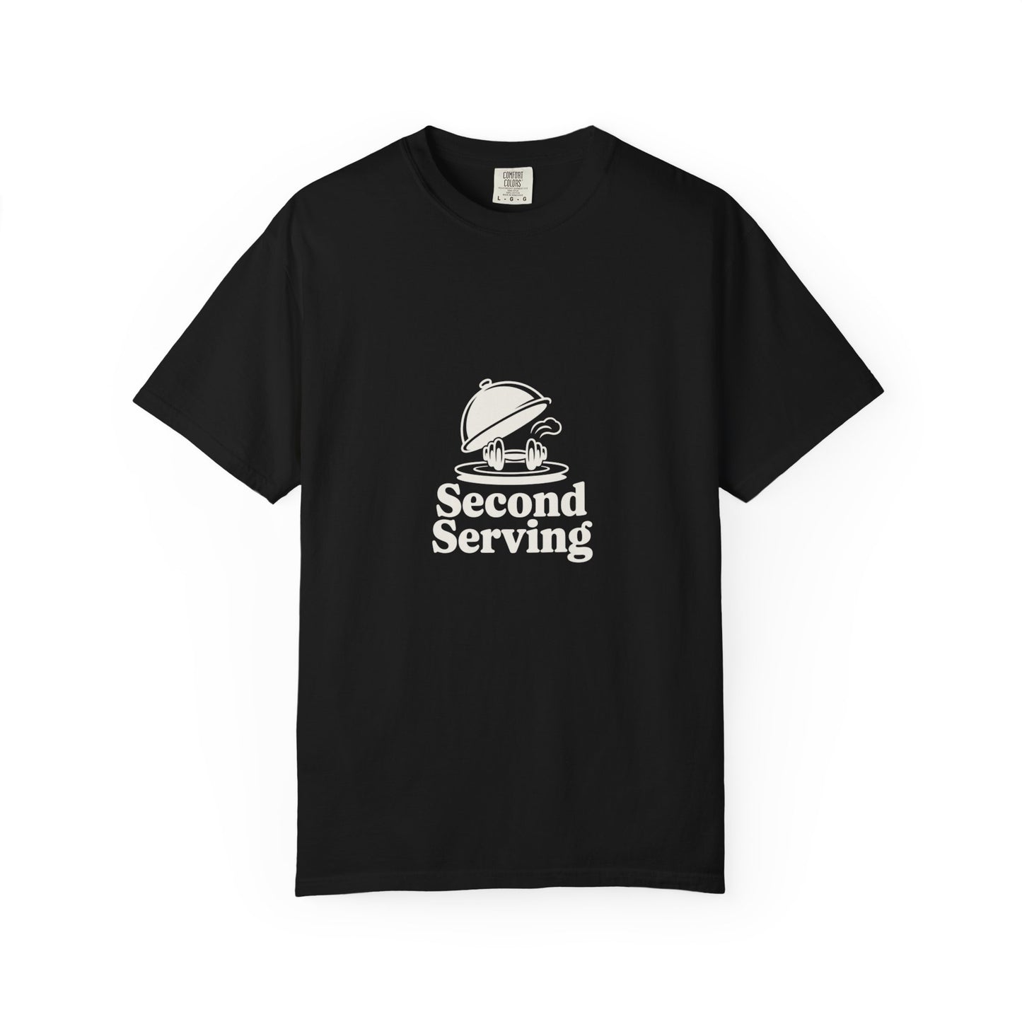 Second Serving T-Shirt — Funny Foodie Tee with Cloche Graphic