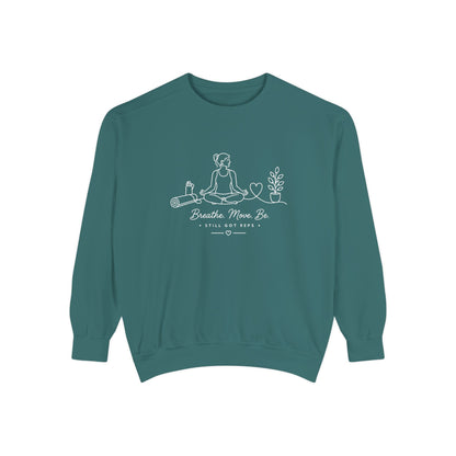 Mindful Living Pullover | Breathe Move Be Graphic Sweatshirt | Active Lifestyle Top