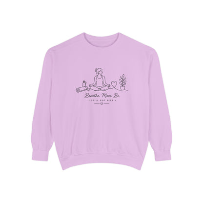 Mindful Living Pullover | Breathe Move Be Graphic Sweatshirt | Active Lifestyle Top