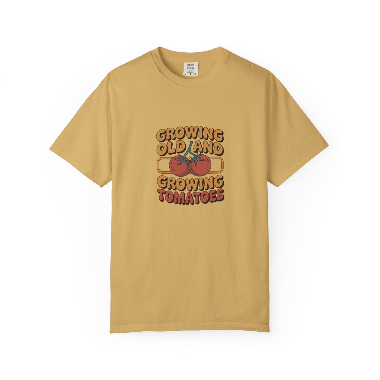 Growing Old and Growing Tomatoes T-Shirt — Vintage Gardeners Tee