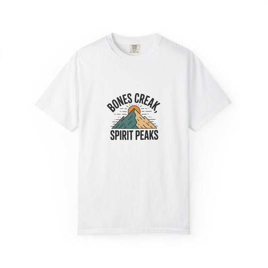 Bones Creak Spirit Peaks Mountain T-Shirt — Outdoor Adventure Graphic Tee