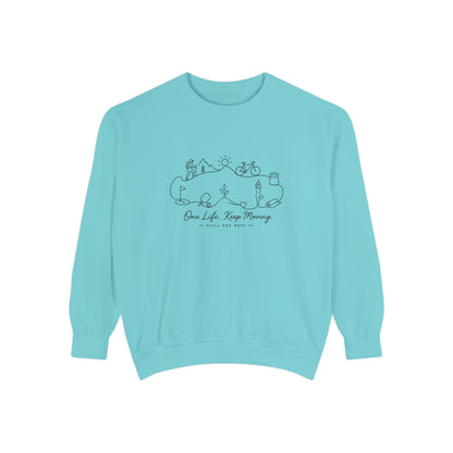 Inspirational Heritage Pullover | One Life Keep Moving Graphic Sweatshirt | Active Lifestyle Top