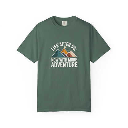 T-Shirt — "Life After 50: Now With More Adventure" Mountain Graphic