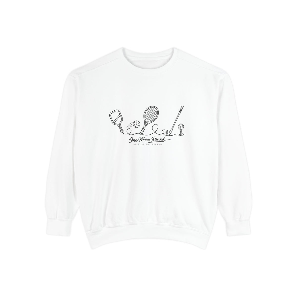Athletic Longevity Pullover | One More Round Graphic Sweatshirt | Active Aging Top