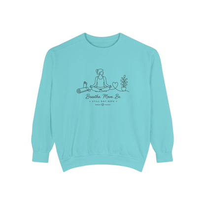 Mindful Living Pullover | Breathe Move Be Graphic Sweatshirt | Active Lifestyle Top