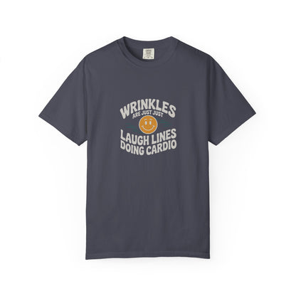 Wrinkles Are Just Laugh Lines Tee — Funny Smile Graphic T-Shirt