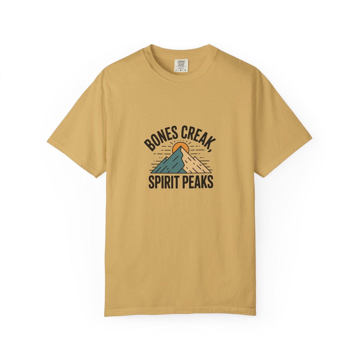 Bones Creak Spirit Peaks Mountain T-Shirt — Outdoor Adventure Graphic Tee