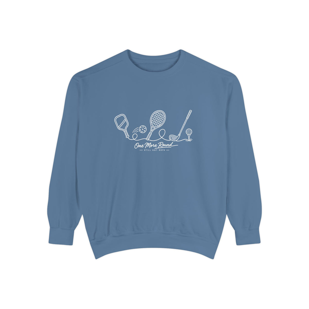 Athletic Longevity Pullover | One More Round Graphic Sweatshirt | Active Aging Top