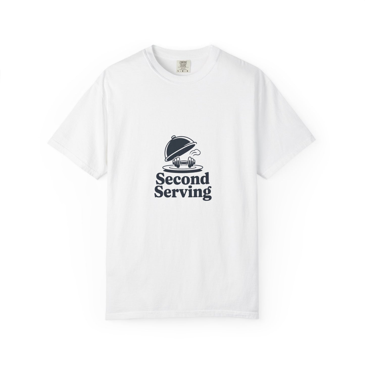Second Serving T-Shirt — Funny Foodie Tee with Cloche Graphic