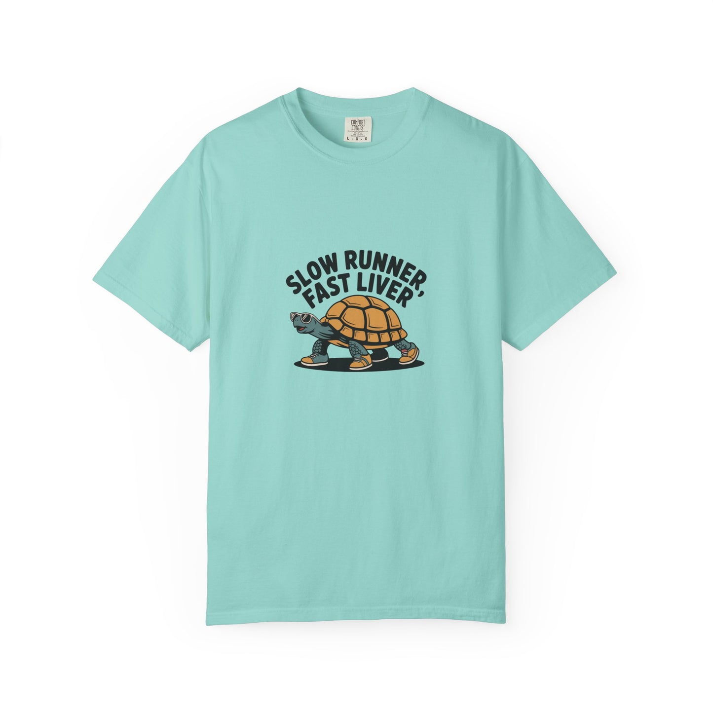 T-Shirt — "Slow Runner Fast Liver" Turtle Graphic Tee