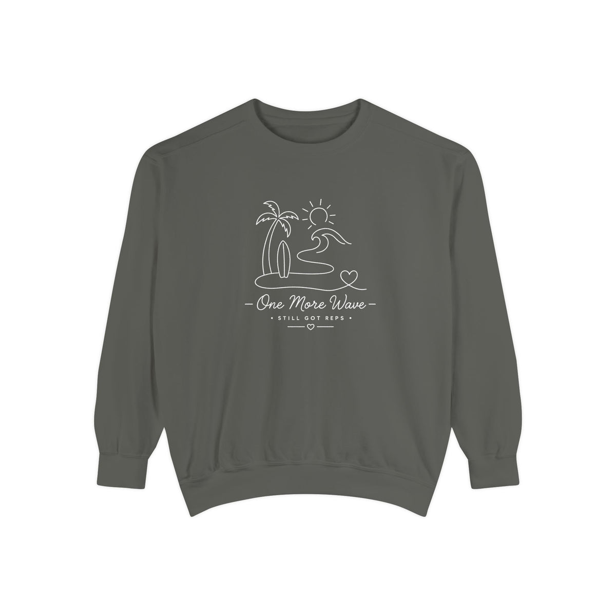 Inspirational Heritage Pullover | One More Wave Graphic Sweatshirt | Active Lifestyle Top