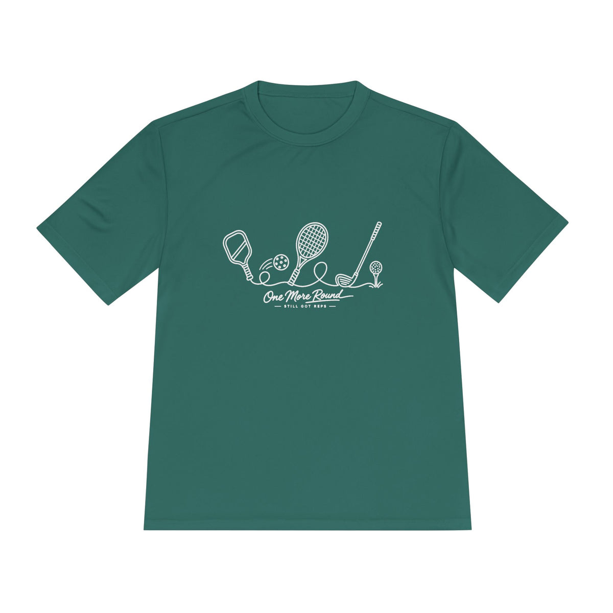 One More Round Line Art Dry Fit T-Shirt