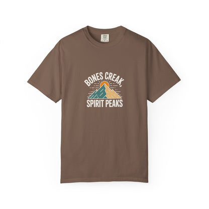 Bones Creak Spirit Peaks Mountain T-Shirt — Outdoor Adventure Graphic Tee
