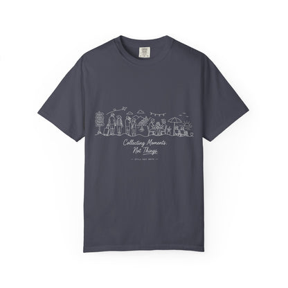 White Subtle Embossed Graphic T-Shirt