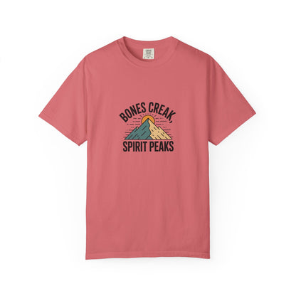 Bones Creak Spirit Peaks Mountain T-Shirt — Outdoor Adventure Graphic Tee