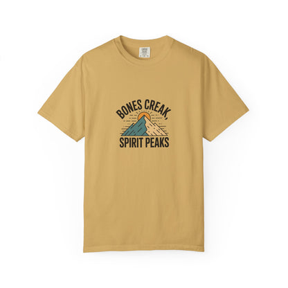 Bones Creak Spirit Peaks Mountain T-Shirt — Outdoor Adventure Graphic Tee