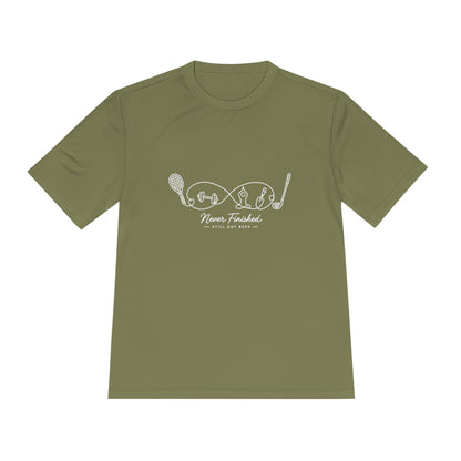 Never Finished Line Art Dry Fit T-Shirt