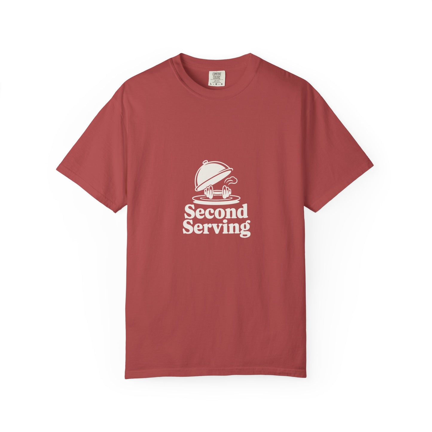 Second Serving T-Shirt — Funny Foodie Tee with Cloche Graphic