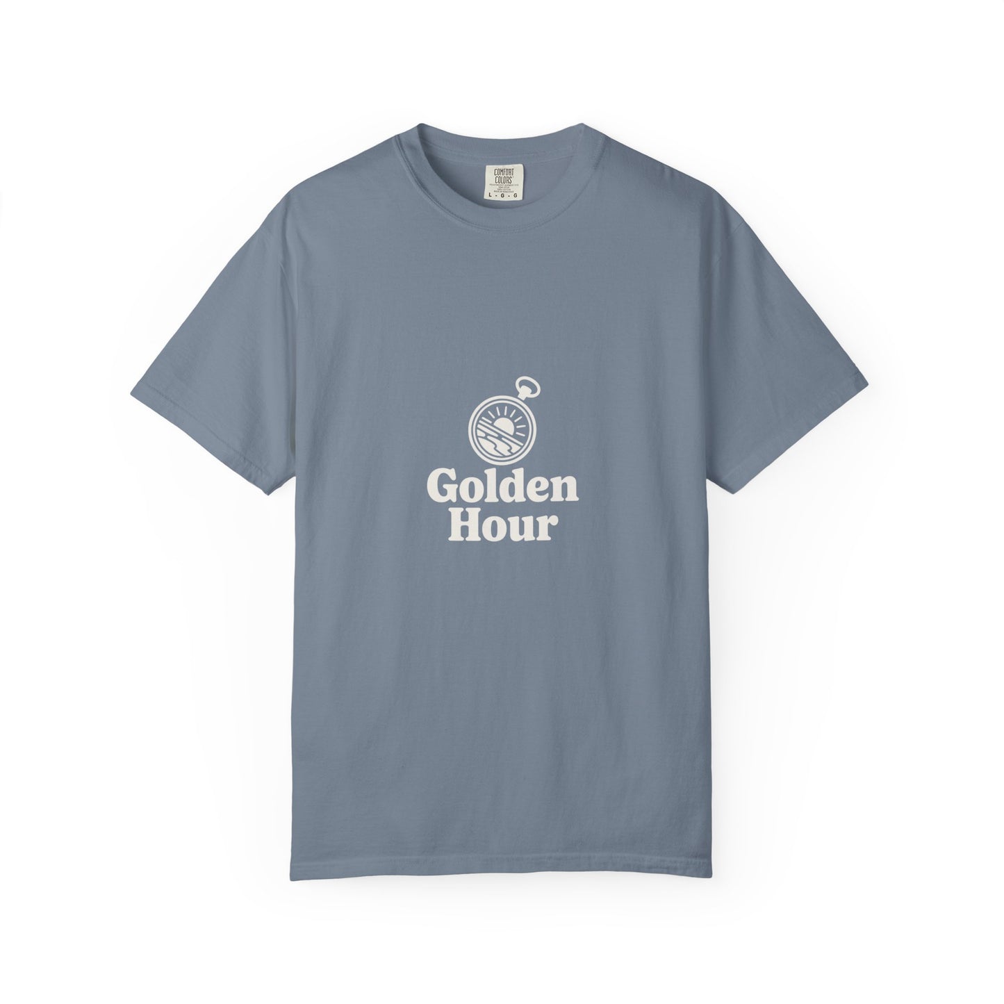 Golden Hour Pocket Tee — Vintage Pocket Watch Graphic T-Shirt