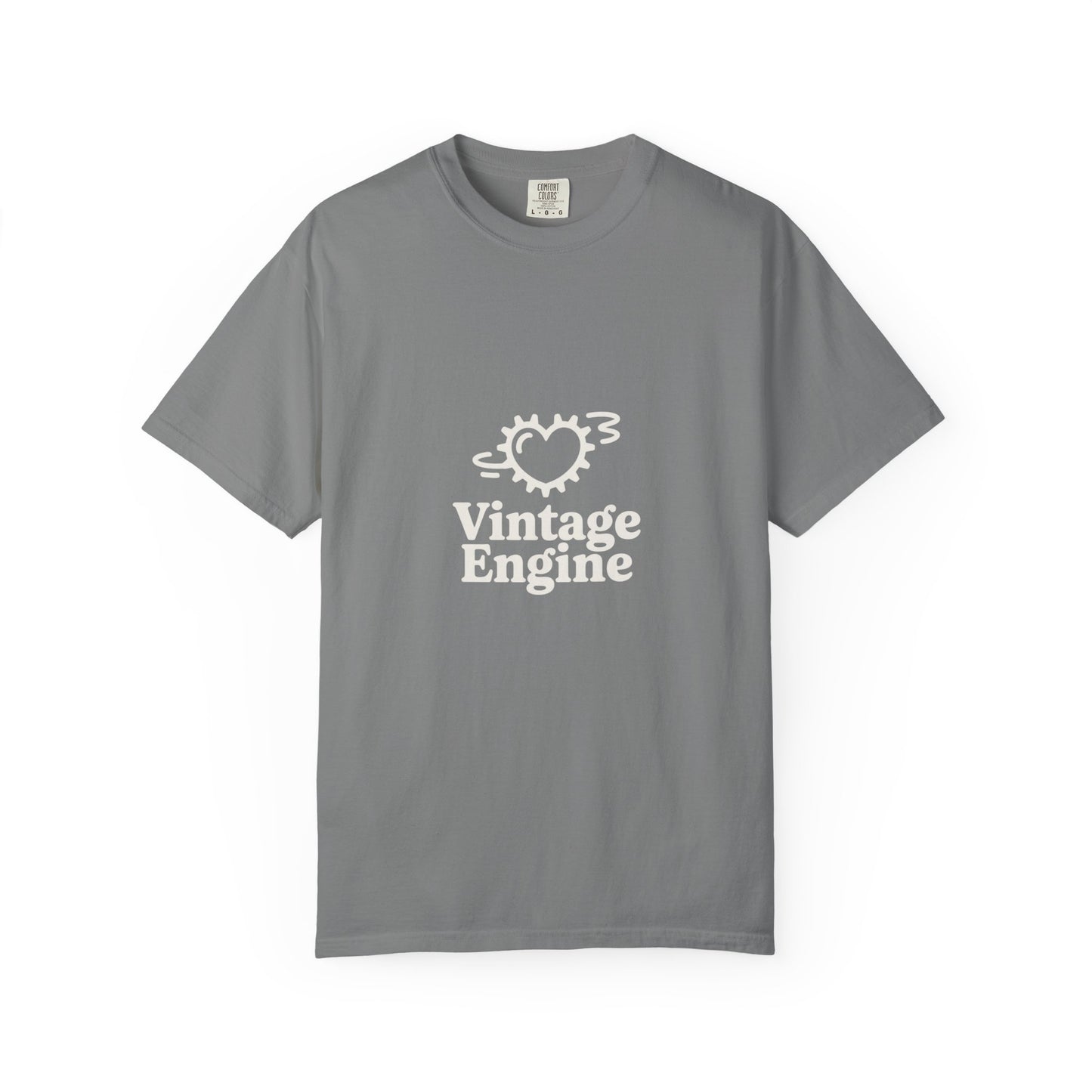 Vintage Engine Heart Logo Graphic T-Shirt