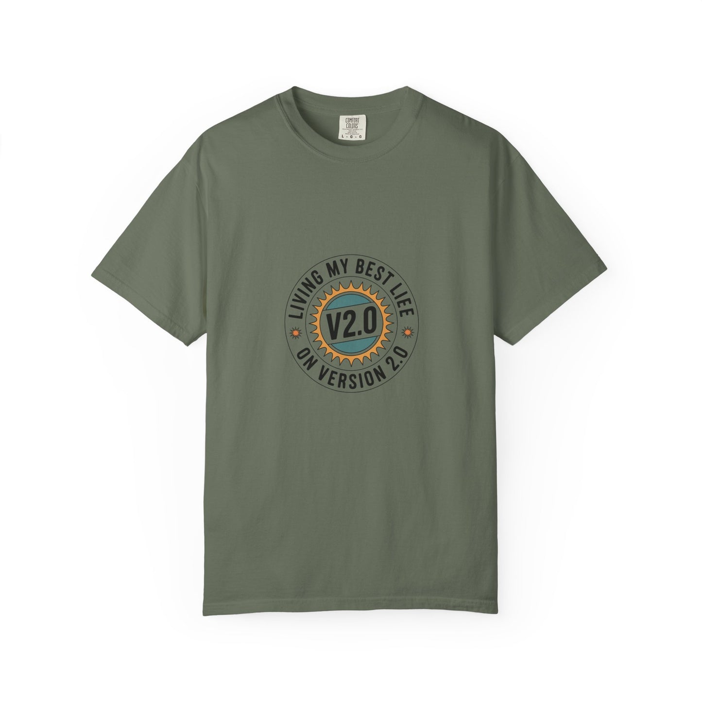 Living My Best Life V2.0 T-Shirt — Retro Badge Graphic Tee
