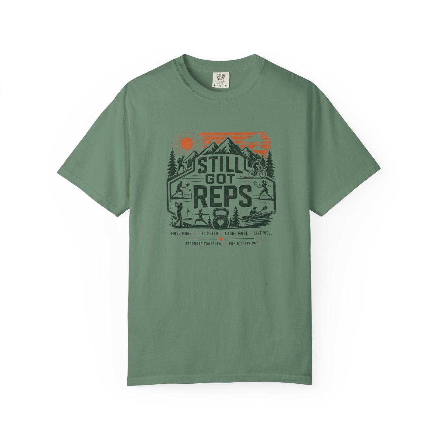 Still Got Reps T-Shirt — Retro Mountain Fitness Tee
