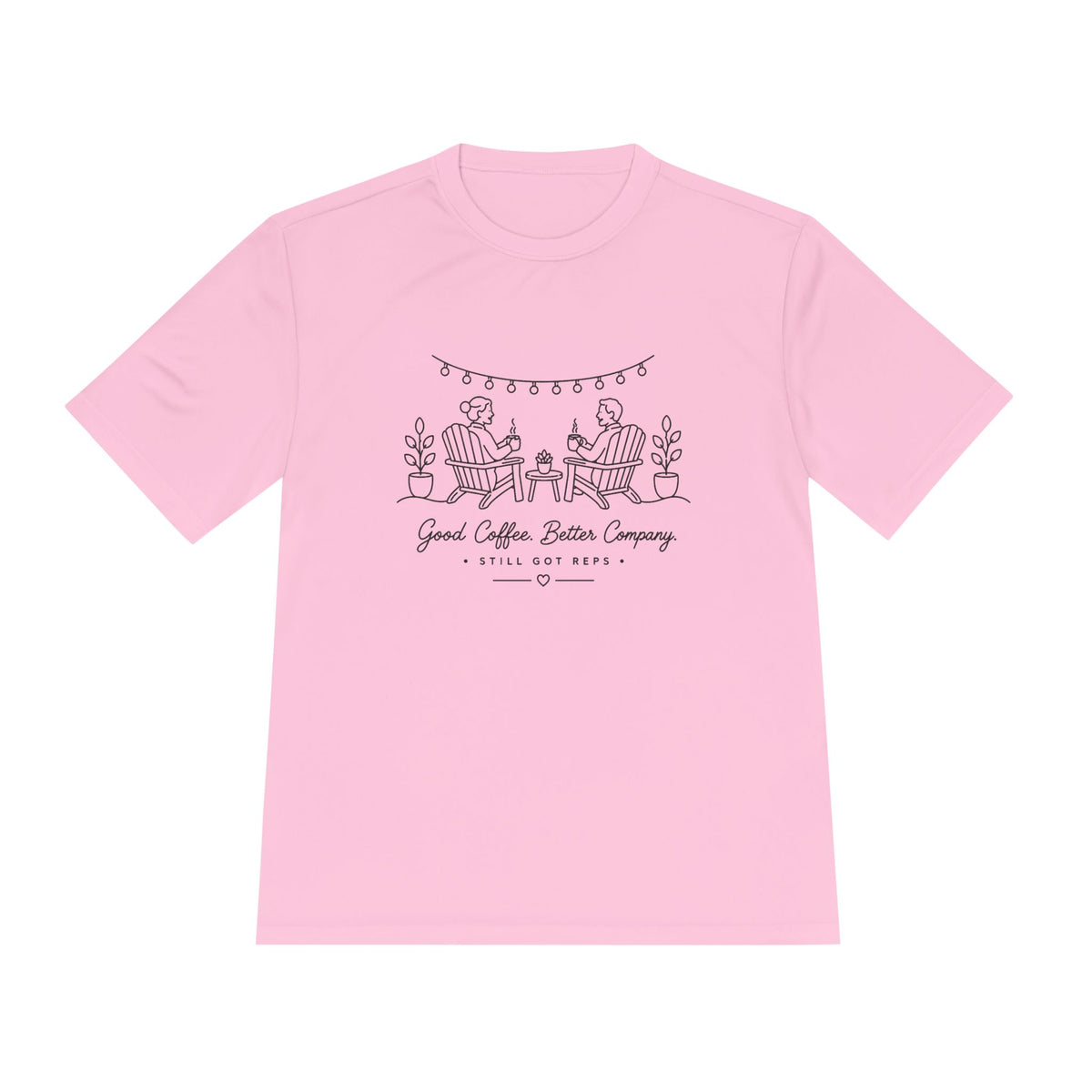 Good Coffee Great Company Line Art Dry Fit T-Shirt