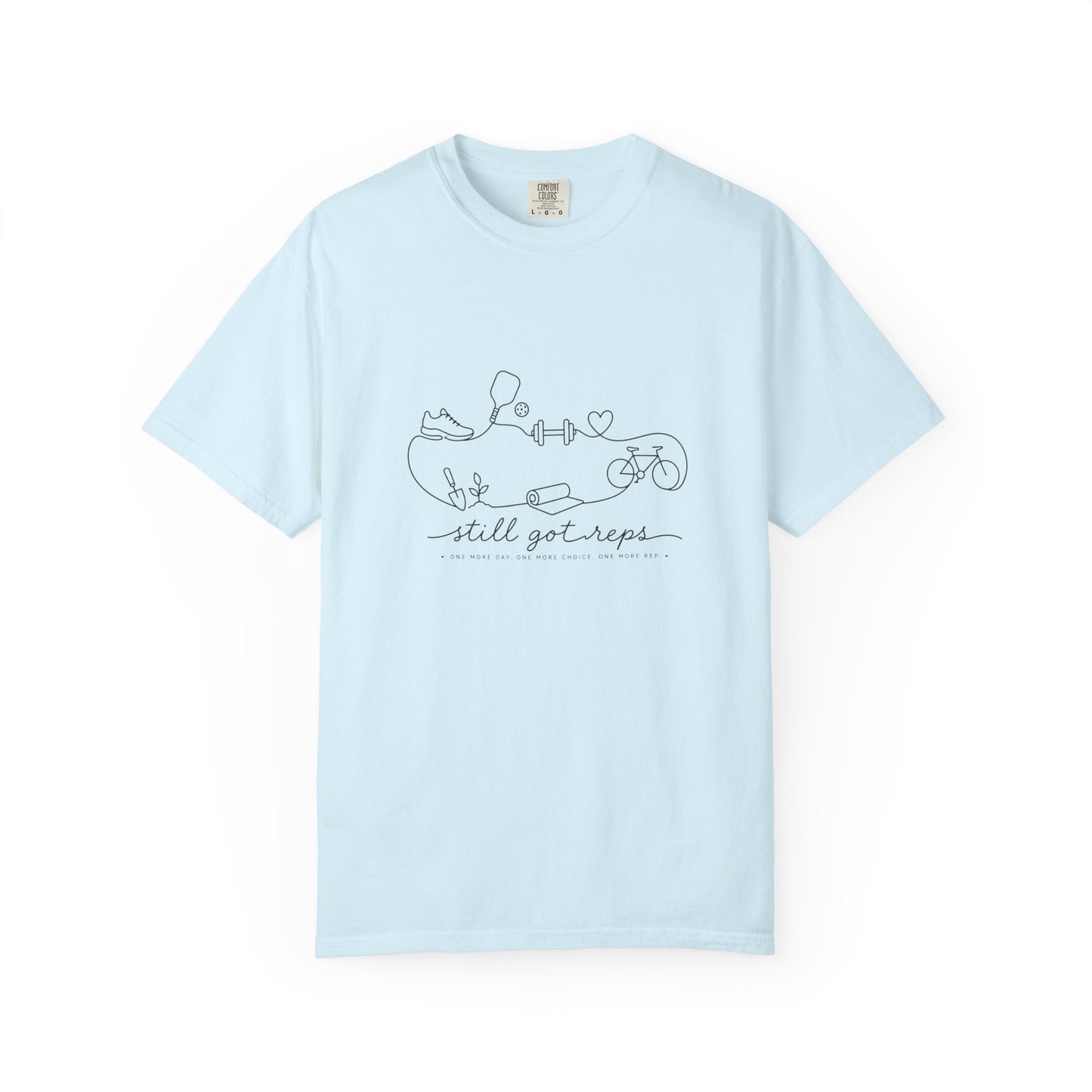 Still Got Reps T-Shirt — Minimal Fitness Line Art Tee