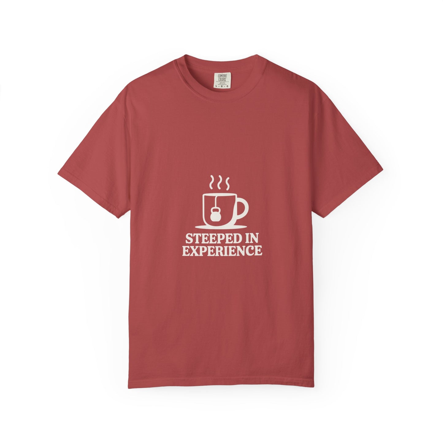 Steeped in Experience Tee — Coffee Mug Graphic T-Shirt