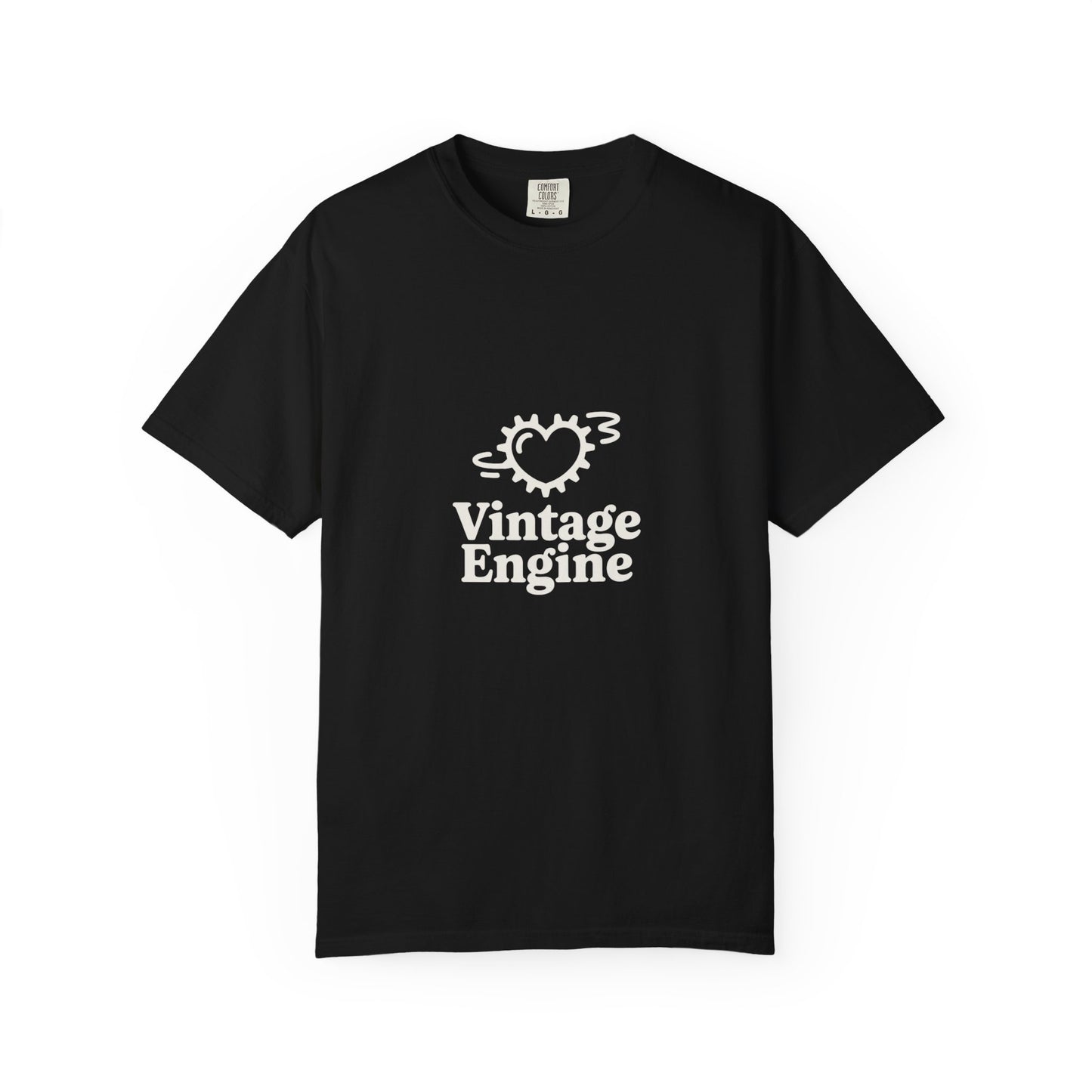 Vintage Engine Heart Logo Graphic T-Shirt