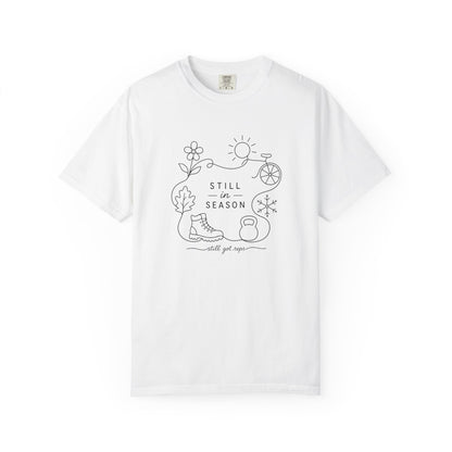 Adventure Series: Still in Season T-Shirt — Minimal Line Art Nature Graphic Tee