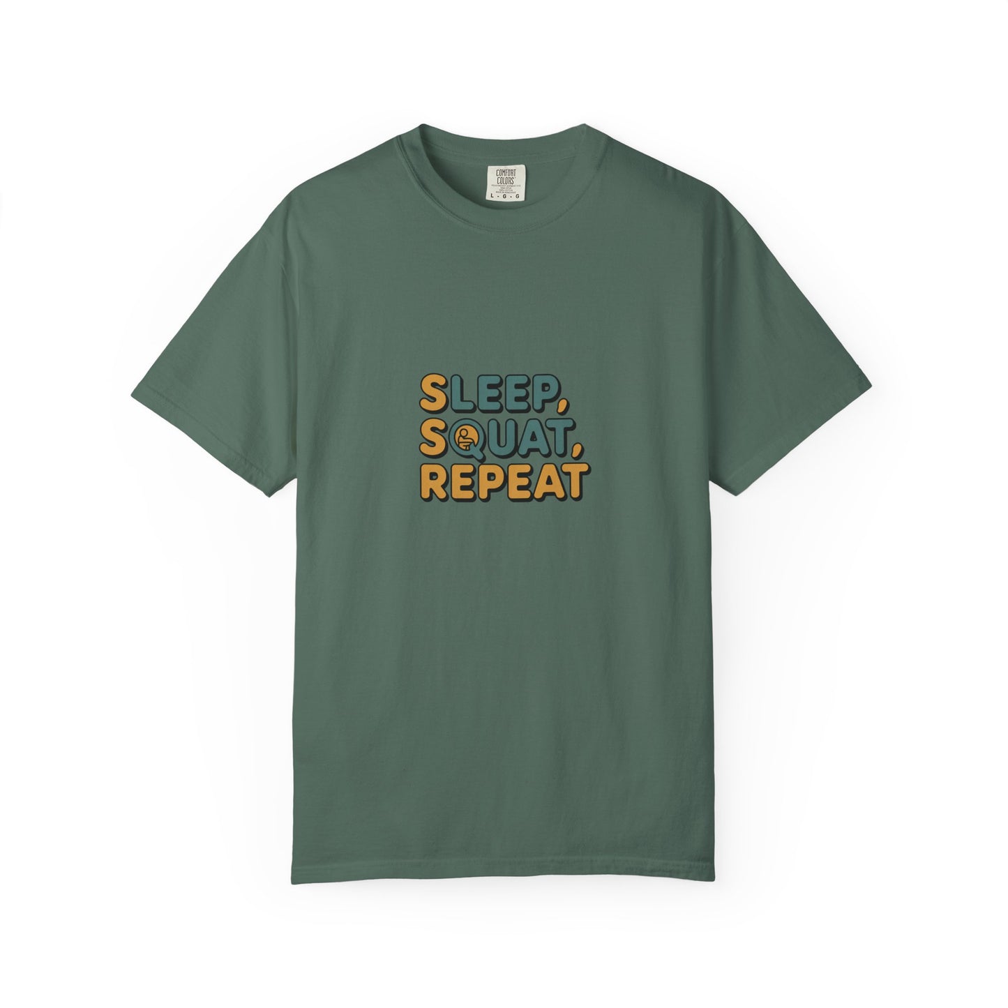 Sleep. Squat. Repeat. T-Shirt - Retro Fitness Gym Tee