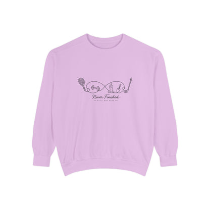 Athletic Longevity Pullover | Never Finished Graphic Sweatshirt | Active Aging Top