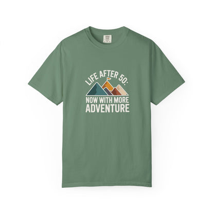 T-Shirt — "Life After 50: Now With More Adventure" Mountain Graphic