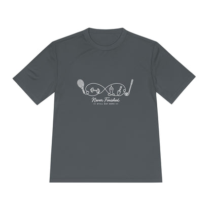 Never Finished Line Art Dry Fit T-Shirt