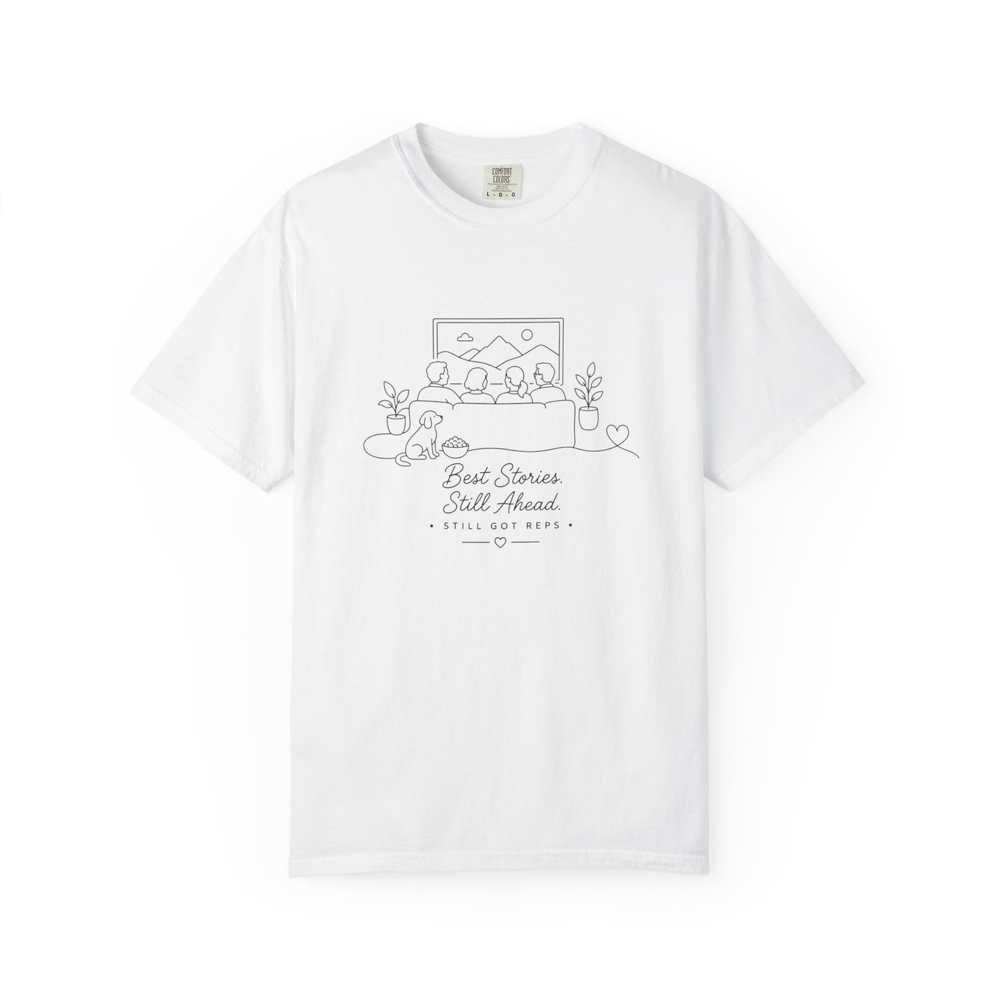 Adventure Series, T-Shirt — 'Best Season Starts Ahead' Minimal Line Art Landscape Tee