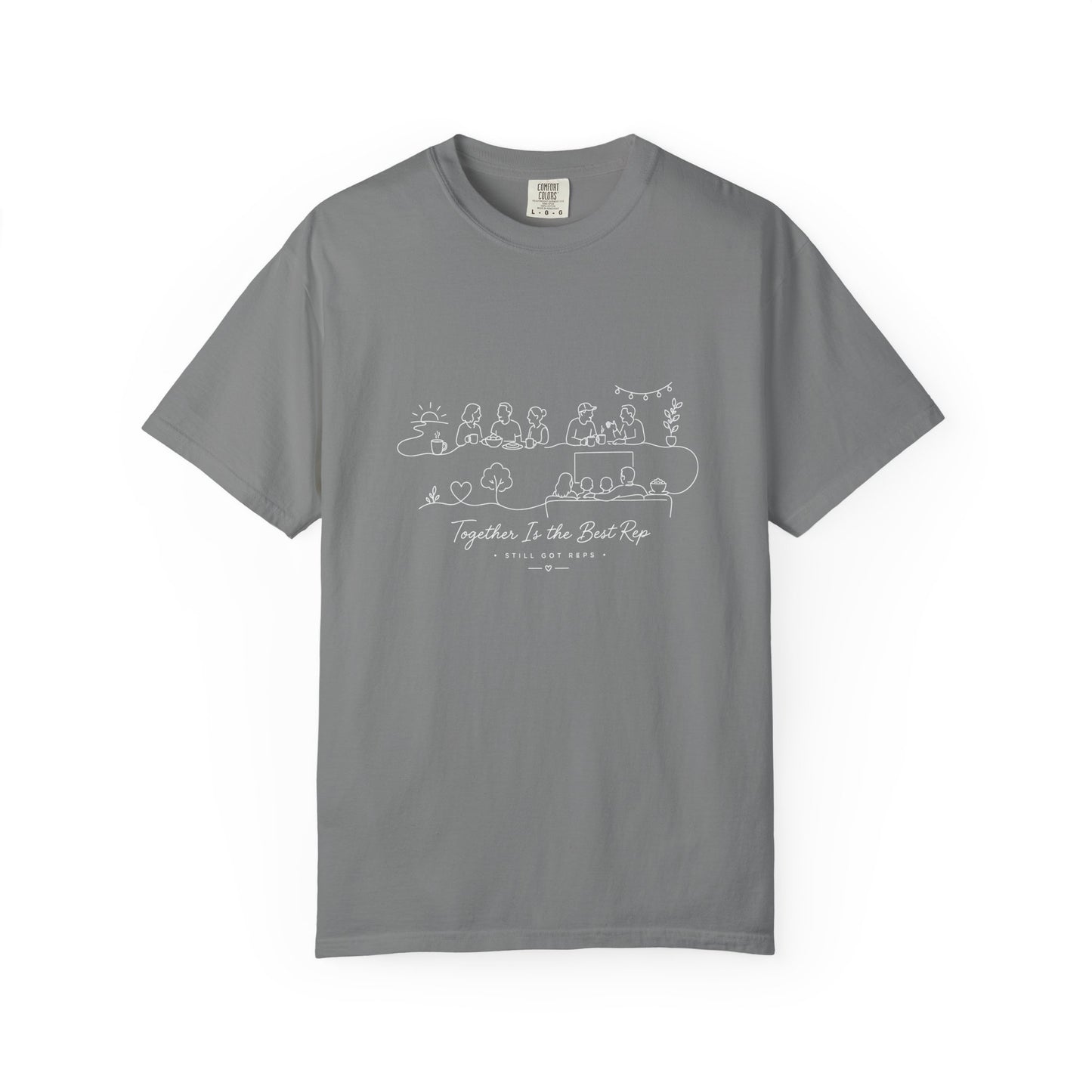 Adventure Series, Friends Line Art T-Shirt — "Together to the Finish Line" Minimal Graphic Tee