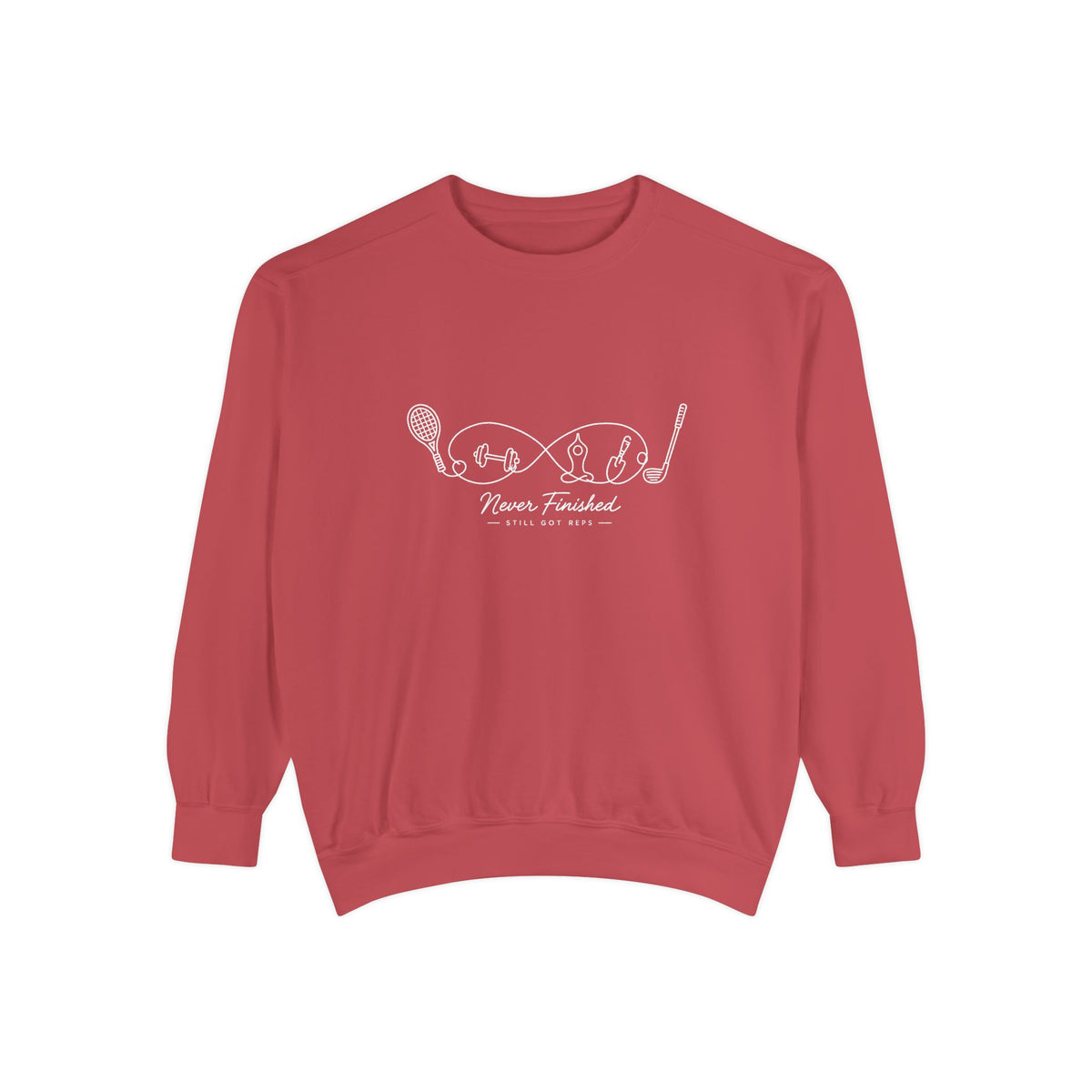 Athletic Longevity Pullover | Never Finished Graphic Sweatshirt | Active Aging Top