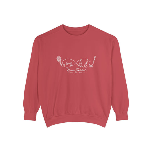 Athletic Longevity Pullover | Never Finished Graphic Sweatshirt | Active Aging Top