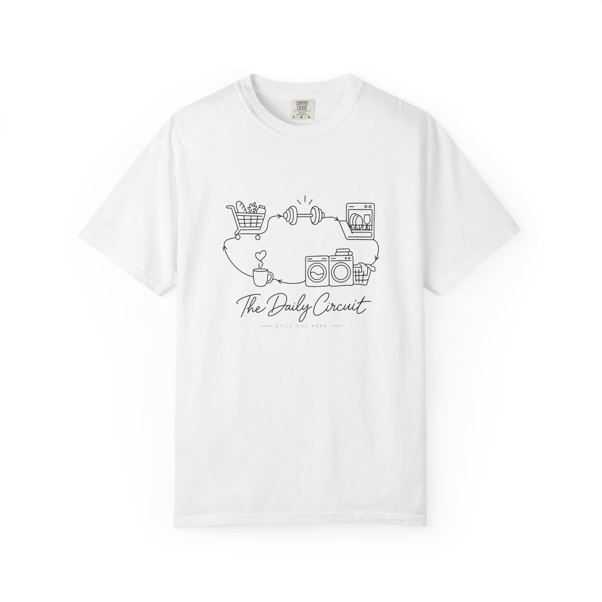 Daily Circuit Household Routine Line Art T-Shirt