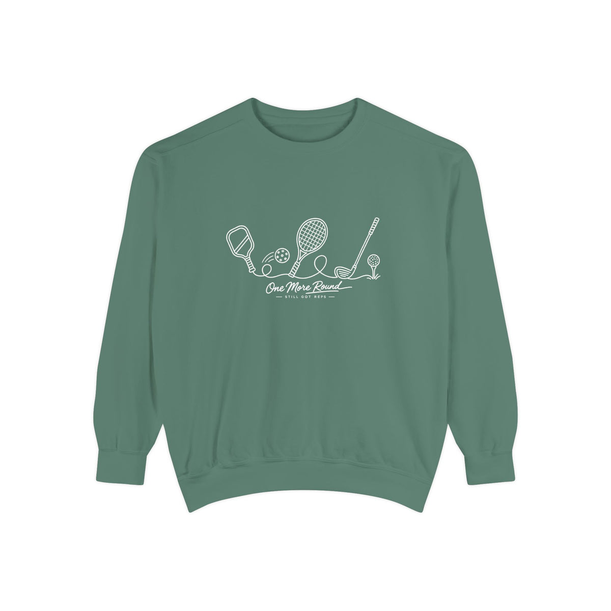 Athletic Longevity Pullover | One More Round Graphic Sweatshirt | Active Aging Top