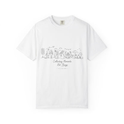White Subtle Embossed Graphic T-Shirt