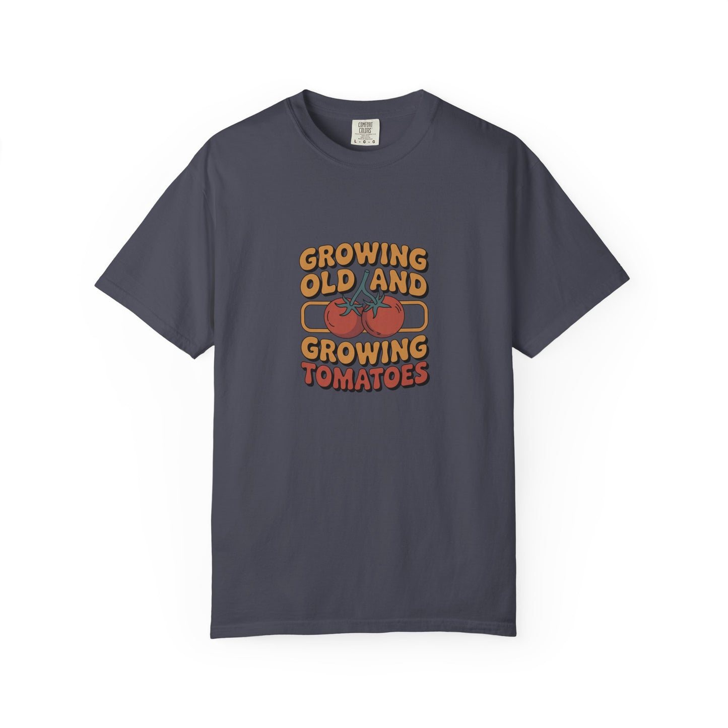 Growing Old and Growing Tomatoes T-Shirt — Vintage Gardeners Tee