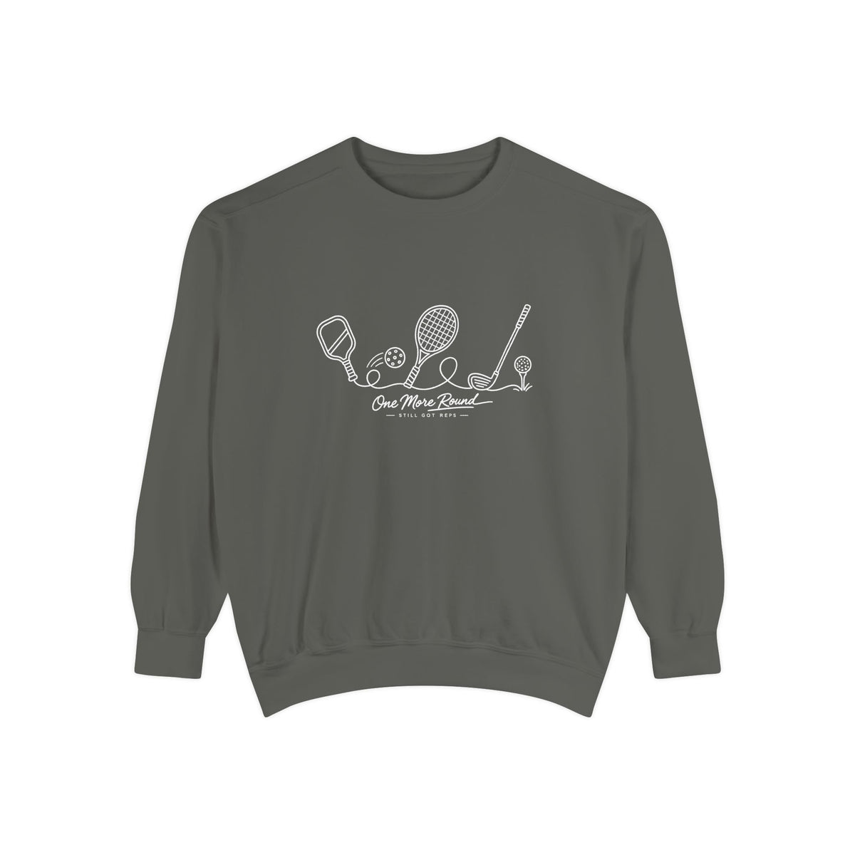 Athletic Longevity Pullover | One More Round Graphic Sweatshirt | Active Aging Top