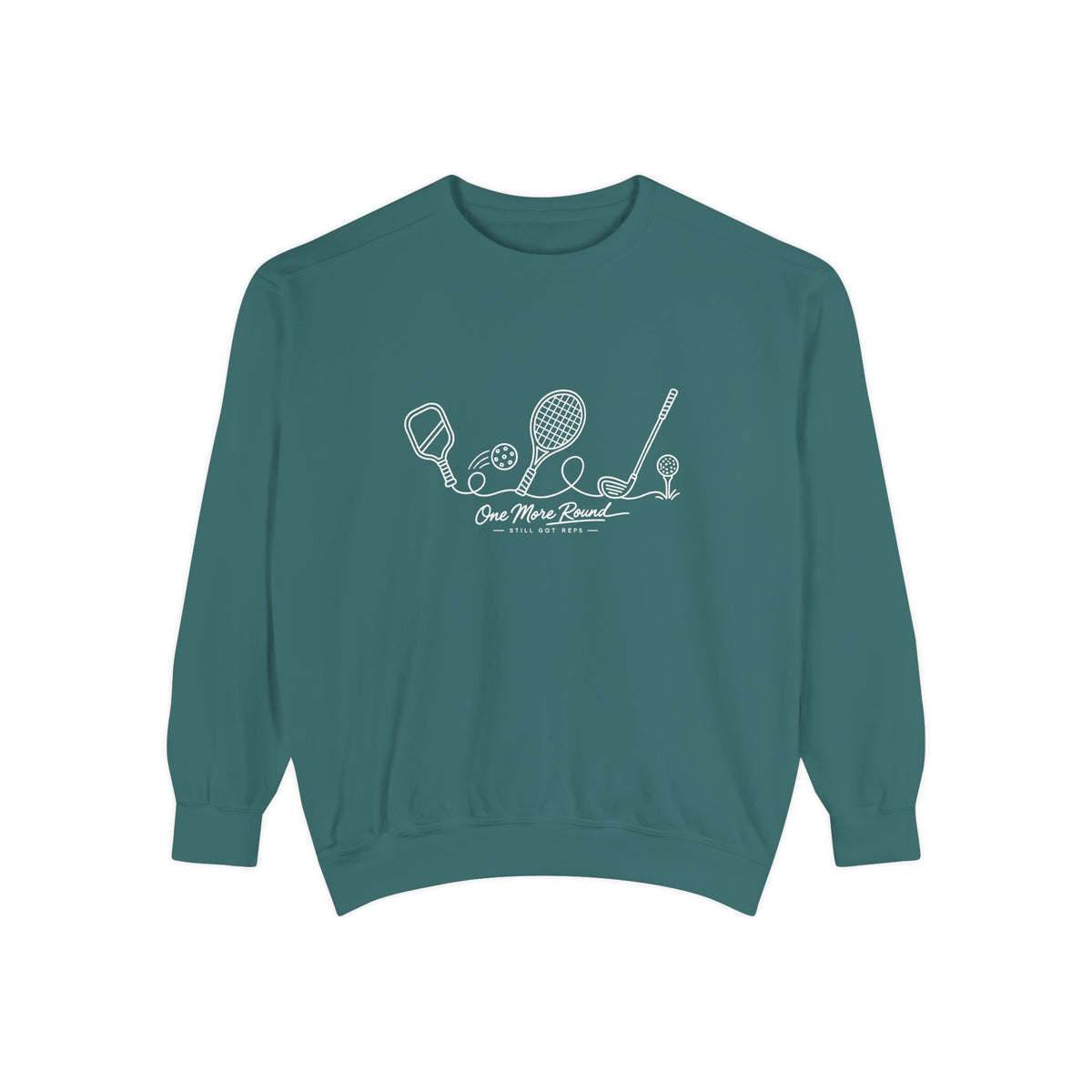 Athletic Longevity Pullover | One More Round Graphic Sweatshirt | Active Aging Top