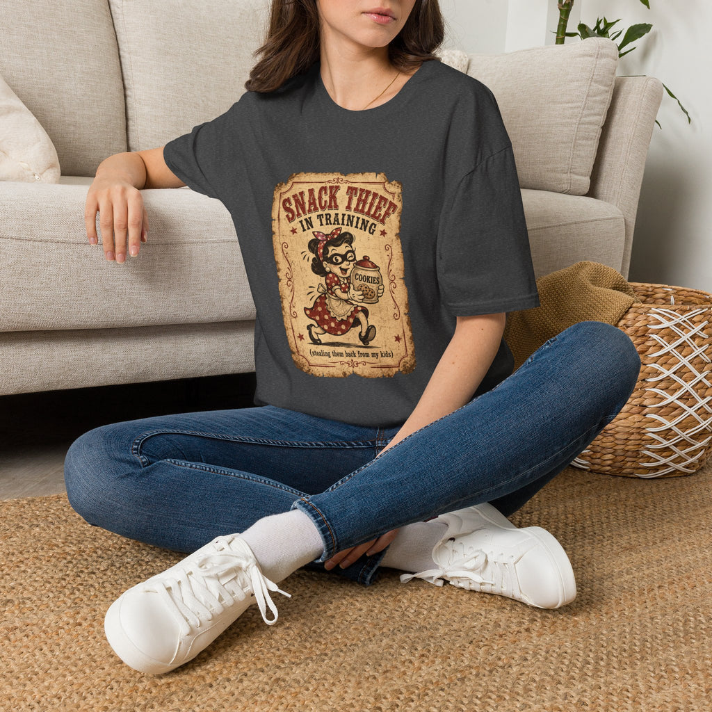 Snack Thief T-Shirt — Funny Retro Cookie Lover Tee ("Snack Thief in Training")