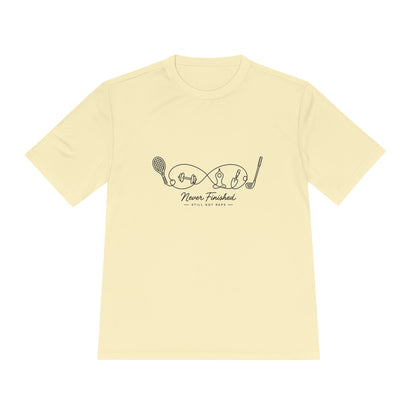 Never Finished Line Art Dry Fit T-Shirt