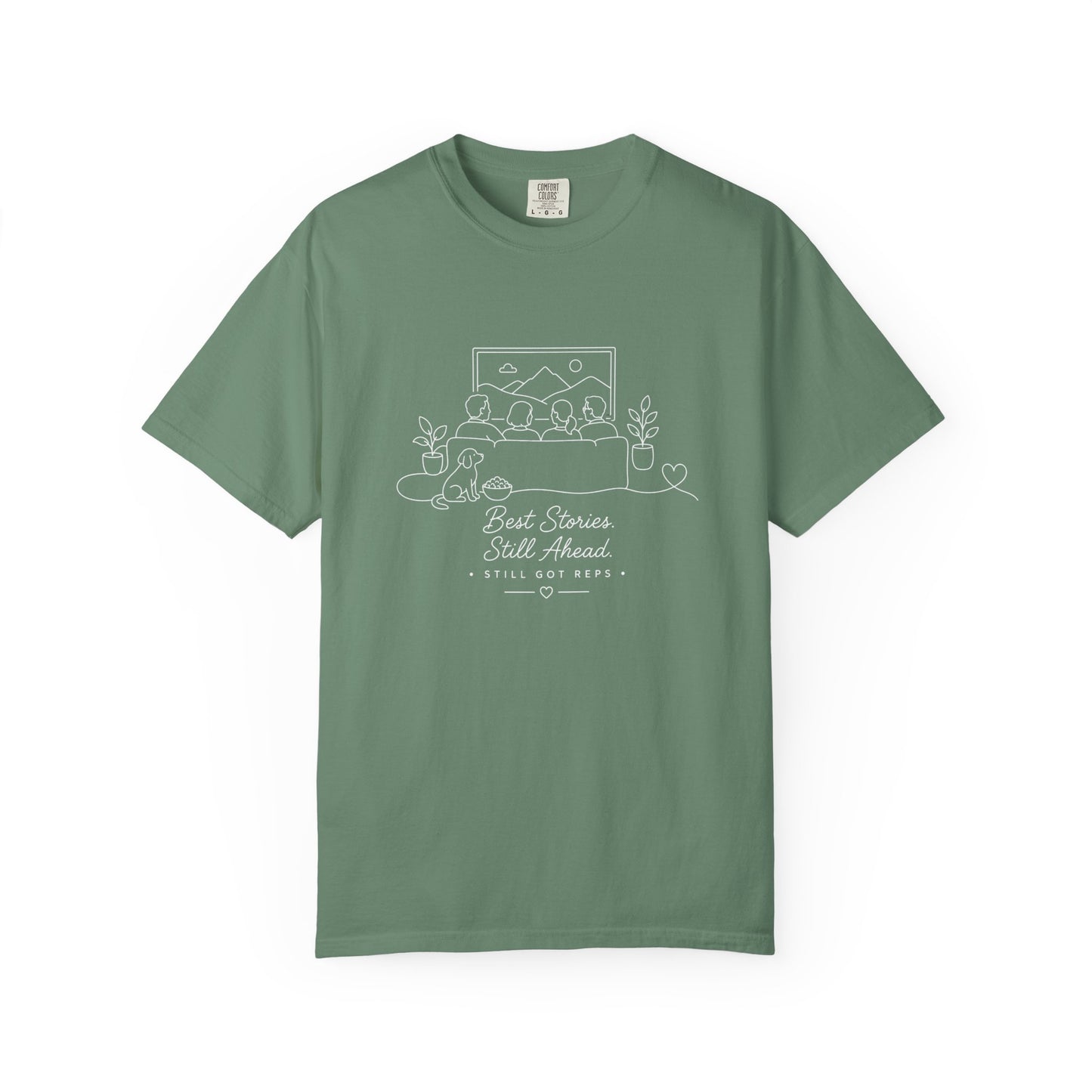Adventure Series, T-Shirt — 'Best Season Starts Ahead' Minimal Line Art Landscape Tee