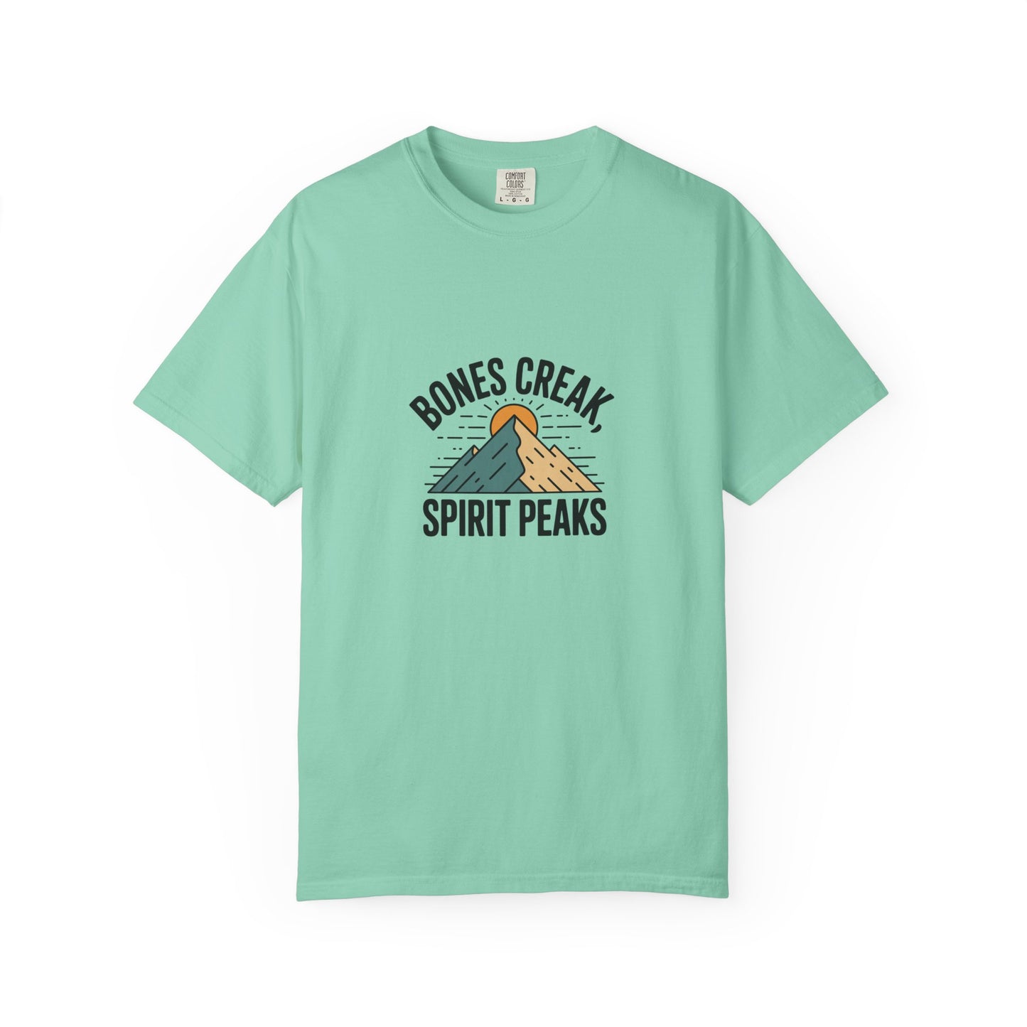 Bones Creak Spirit Peaks Mountain T-Shirt — Outdoor Adventure Graphic Tee